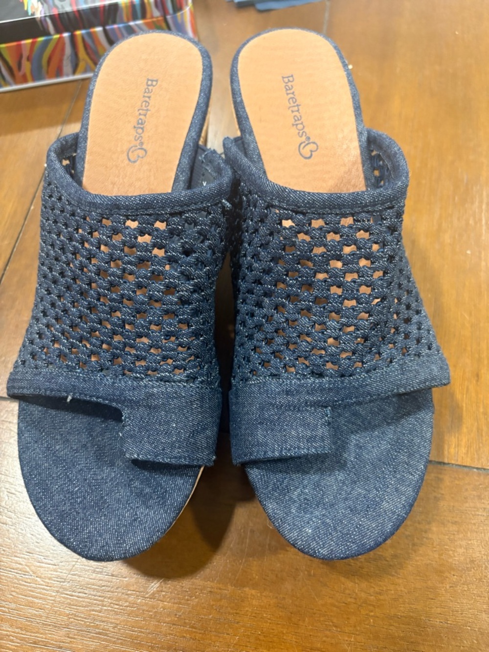 Baretraps Womens denim Open-Toe Slide Sandals